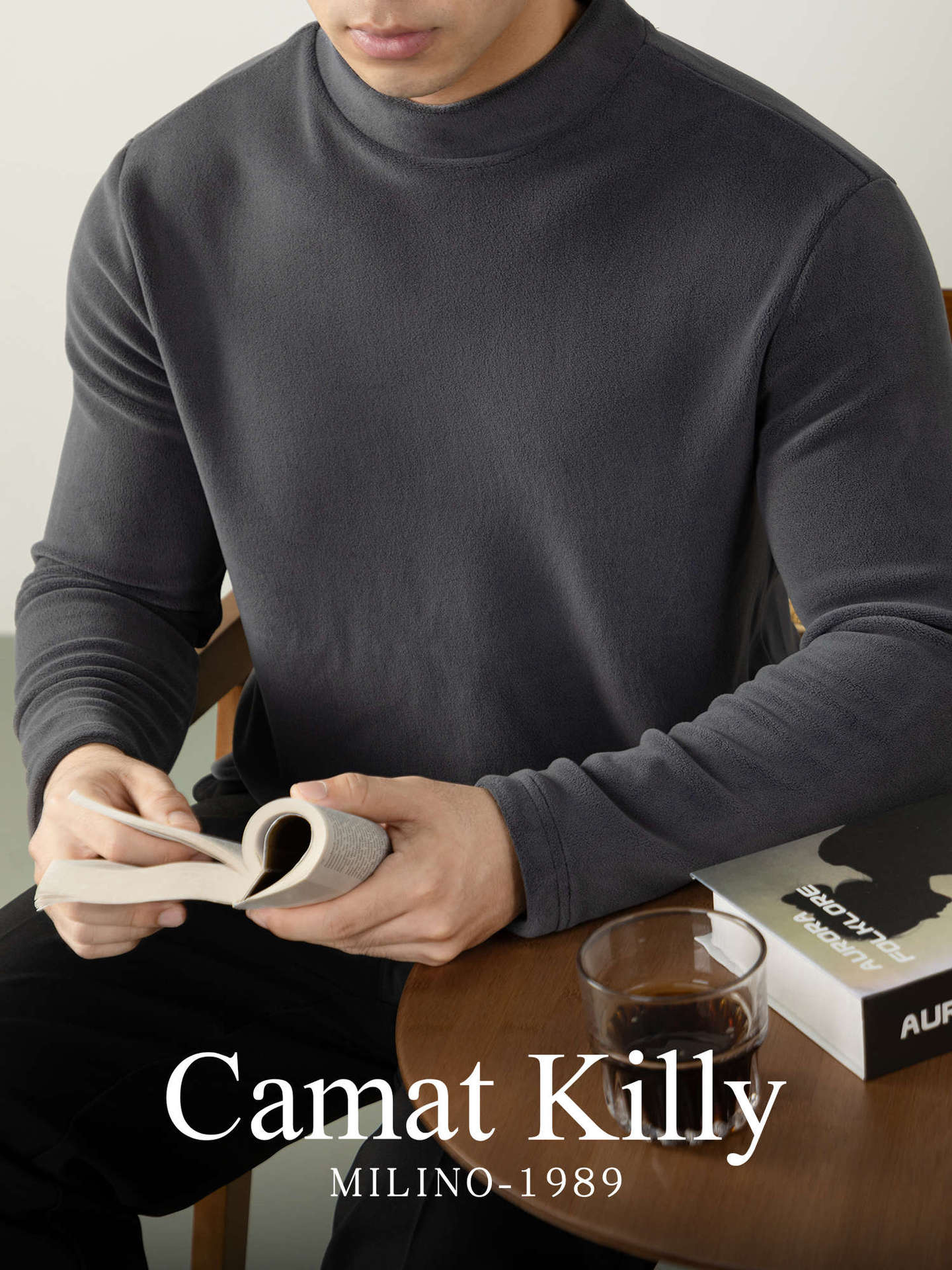 450g 무게의 내추럴 핫 폴리머 포뮬러 가을 겨울 보온 반하이 긴팔 티셔츠입니다