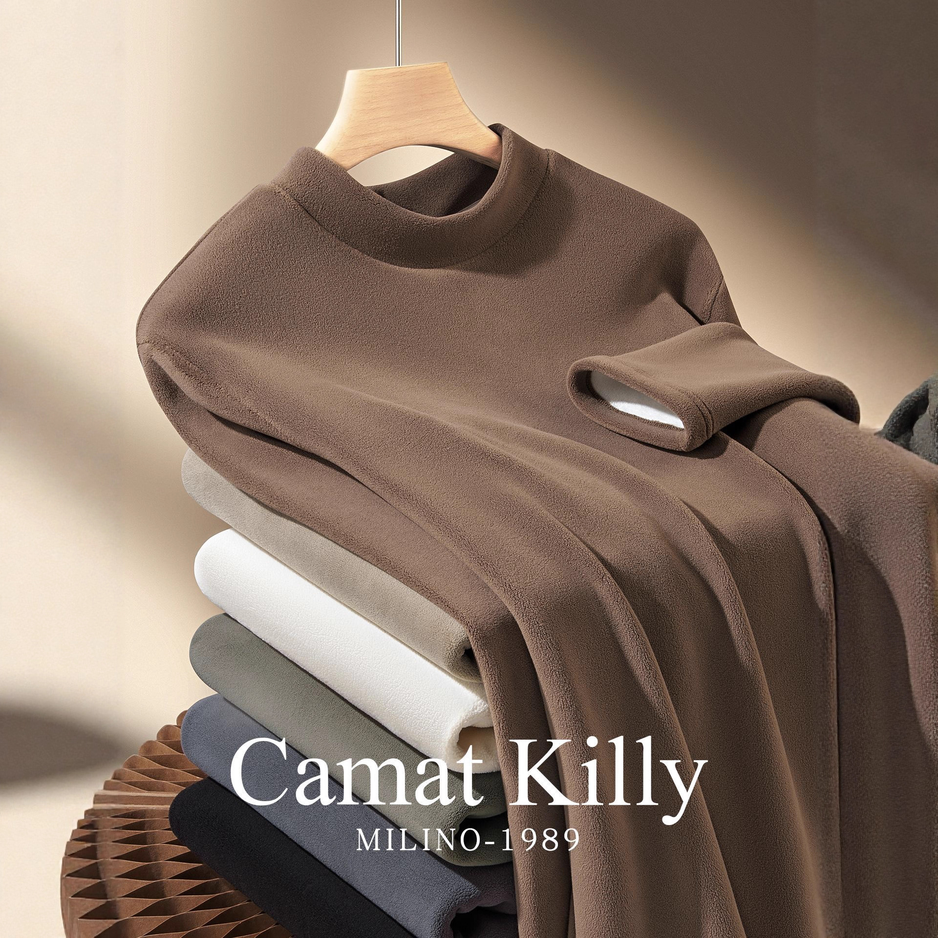 450g 무게의 내추럴 핫 폴리머 포뮬러 가을 겨울 보온 반하이 긴팔 티셔츠입니다