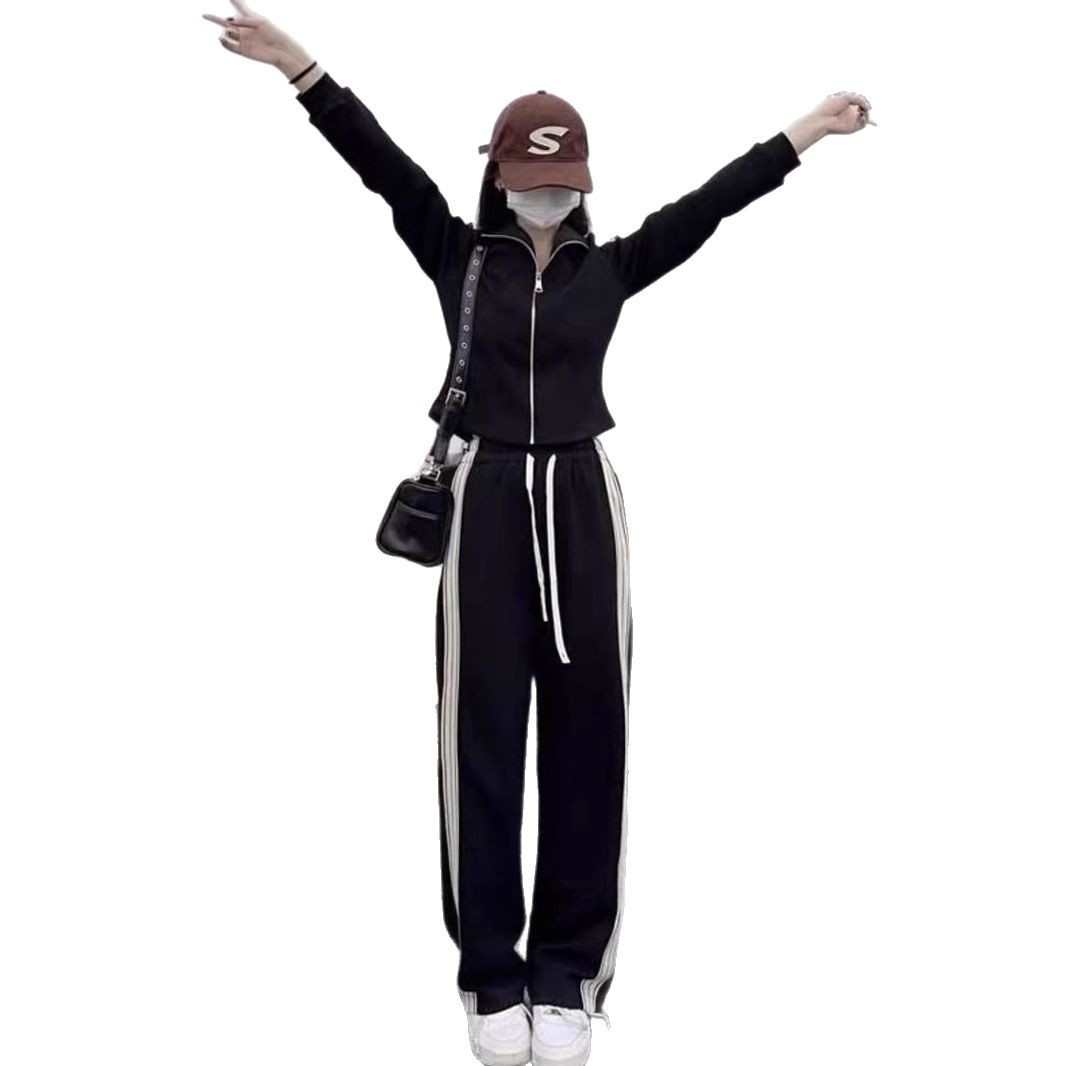 트렌디한 트레이닝 세트 여성 아우터 캐주얼 투피스