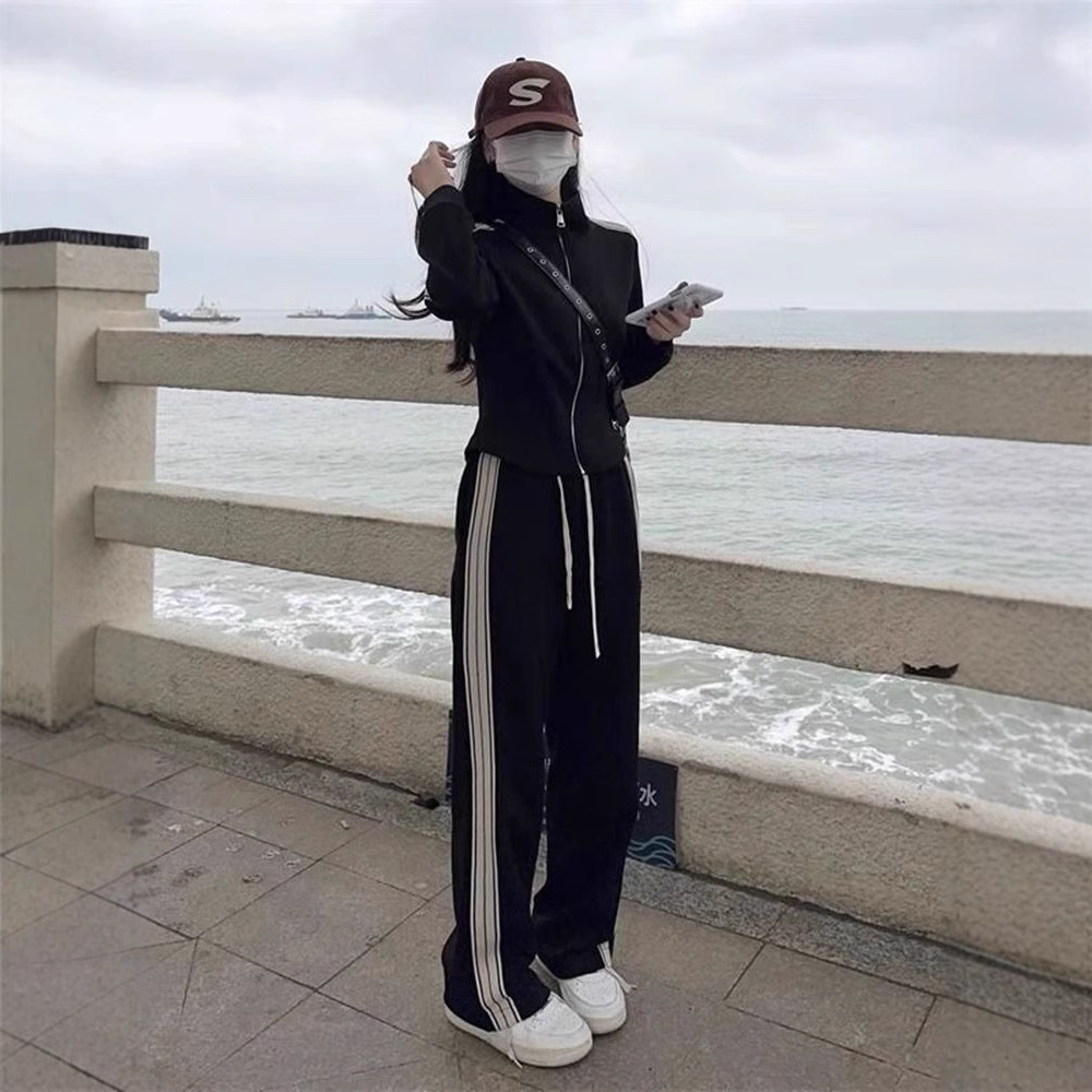 트렌디한 트레이닝 세트 여성 아우터 캐주얼 투피스