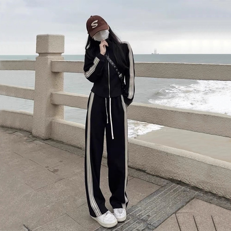 트렌디한 트레이닝 세트 여성 아우터 캐주얼 투피스