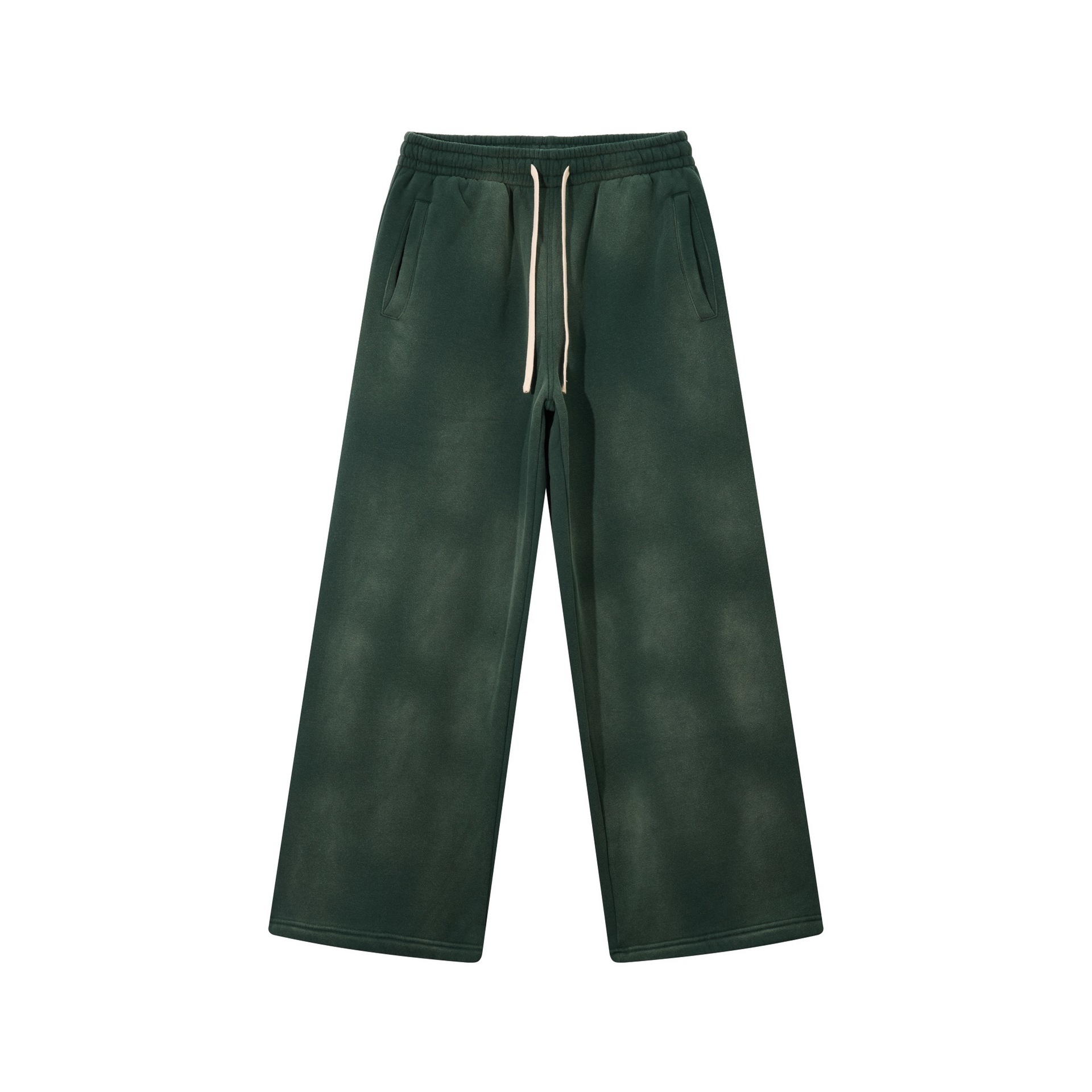 秋冬 新款 男装 加绒 宽松 破洞 男女 卫裤 美式 潮牌 阔腿