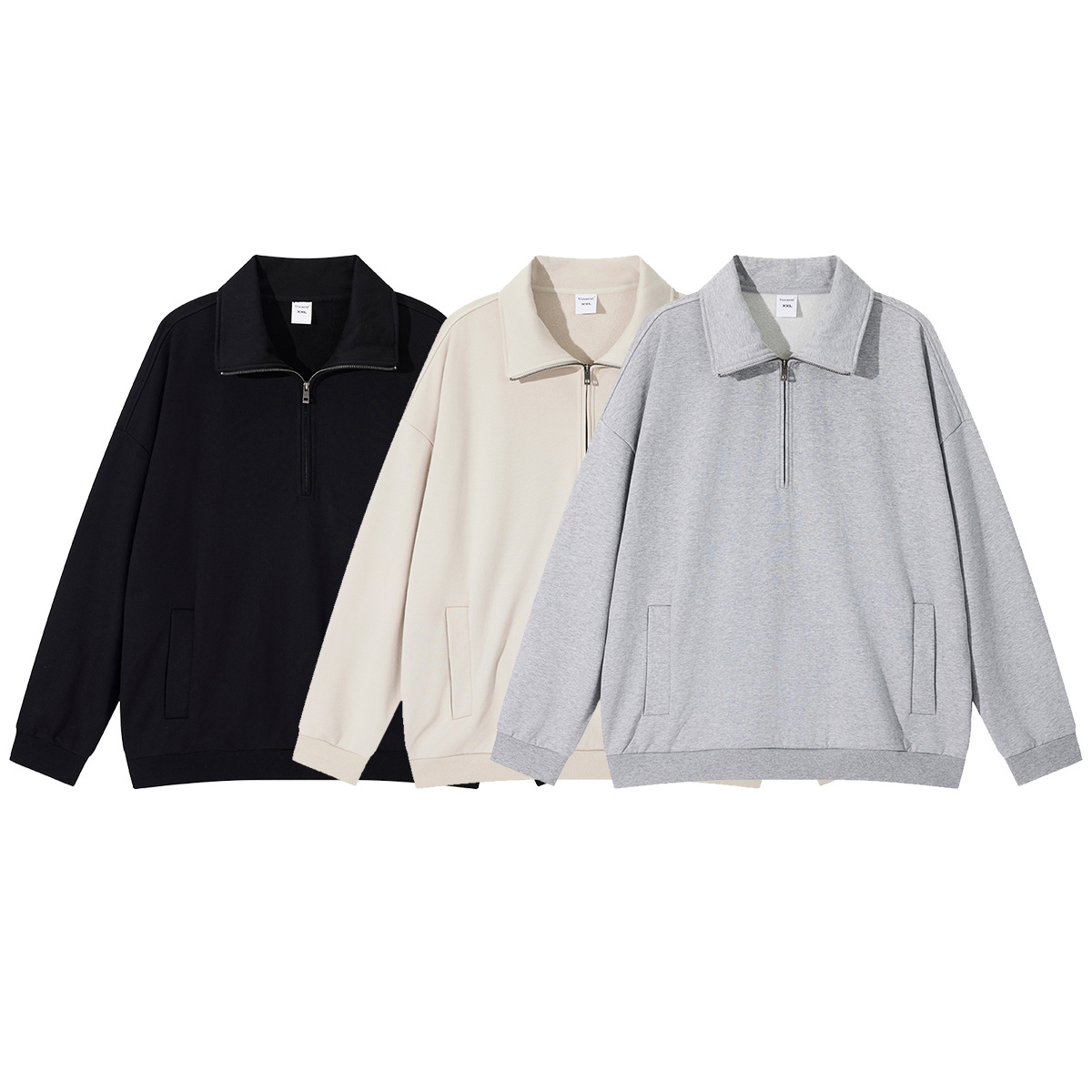 남성 가을 겨울 신상 반집업 디자이너 맨투맨 남성 루즈핏 캐주얼 브랜드 아메리칸 빈티지 아우터