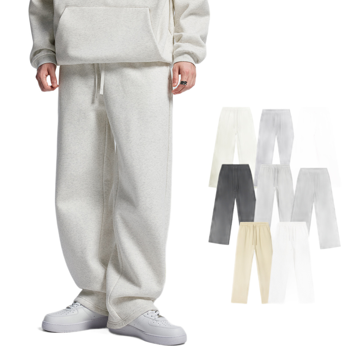 남성 캐주얼 바지 가을 겨울 신상품 아메리칸 복고 남성 캐주얼 바지 트레이닝 바지 통 맨투맨