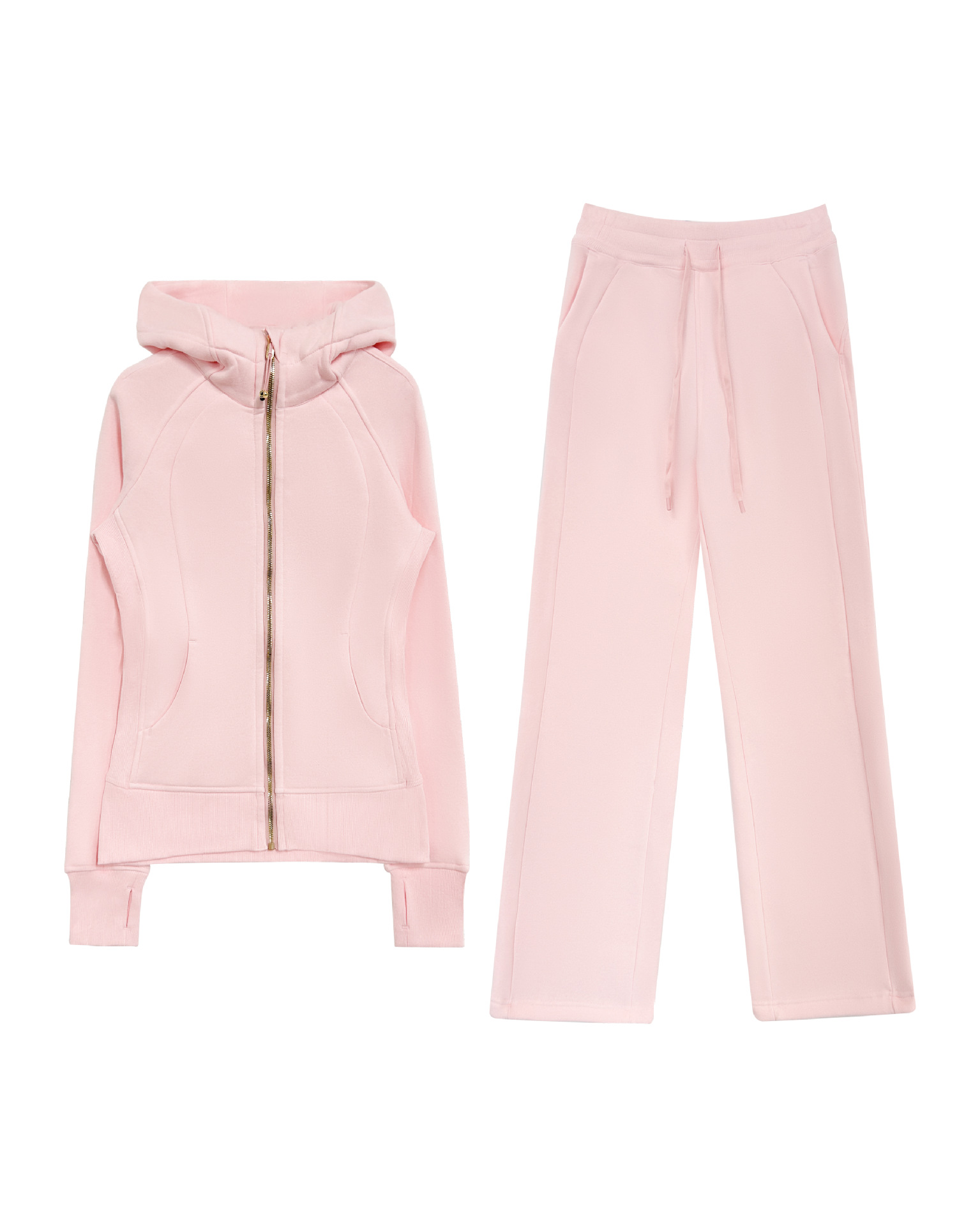 룰루달링 기모 맨투맨 세트 여성 아우터 하이와이드 팬츠