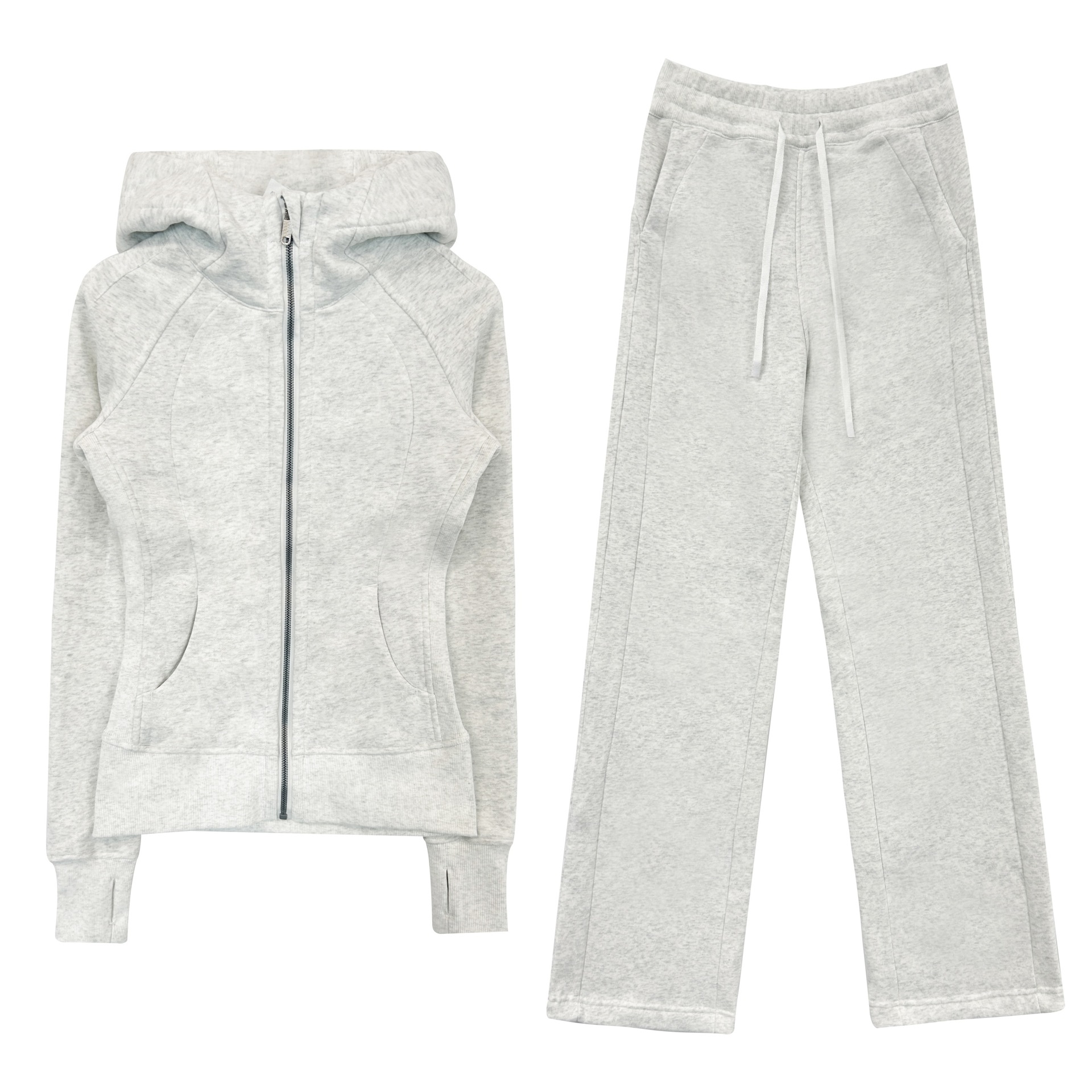 룰루달링 기모 맨투맨 세트 여성 아우터 하이와이드 팬츠