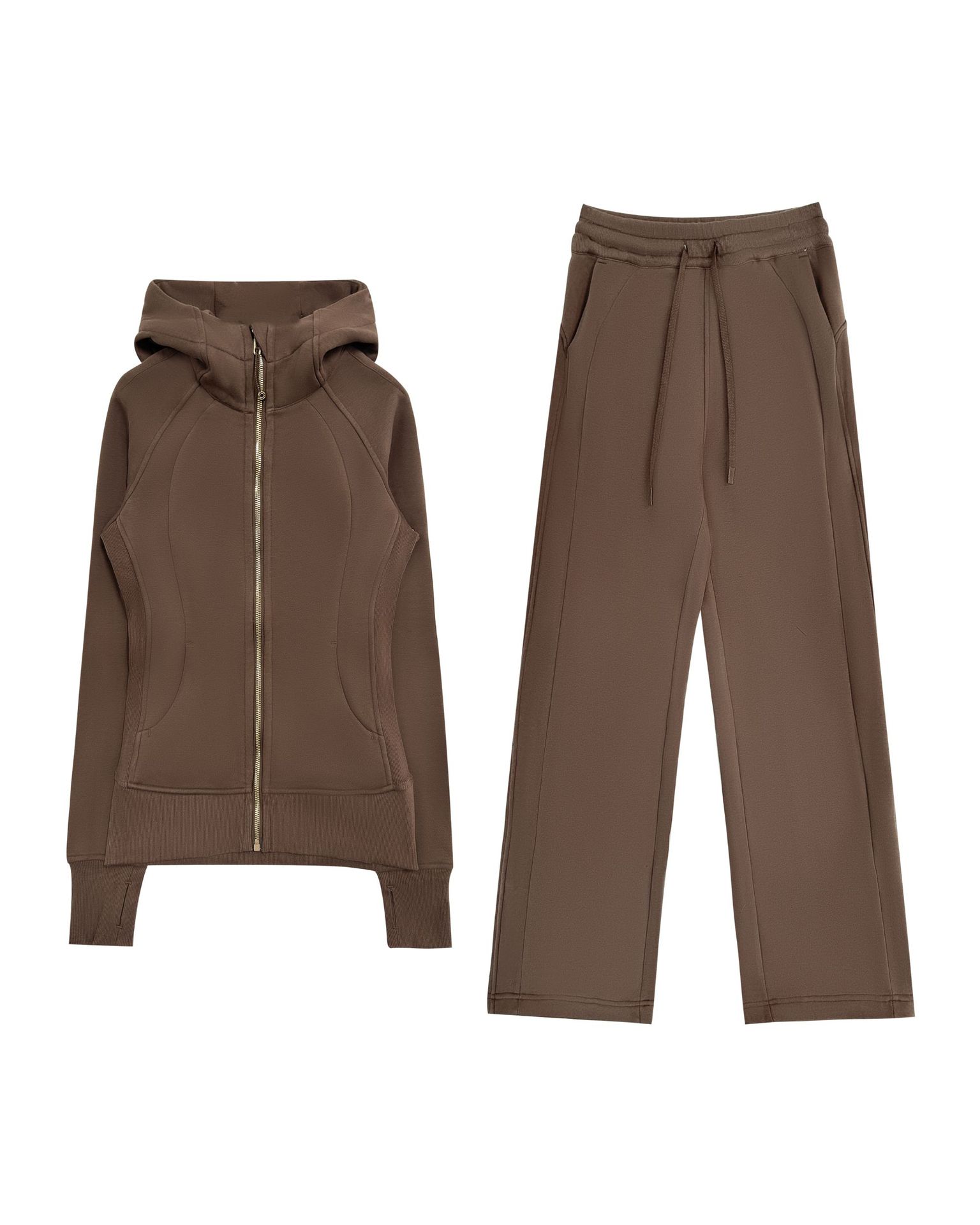 룰루달링 기모 맨투맨 세트 여성 아우터 하이와이드 팬츠