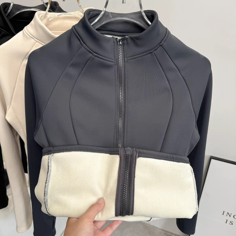 트레이닝복 여성 스탠딩 칼라 요가복 상의 헬스복