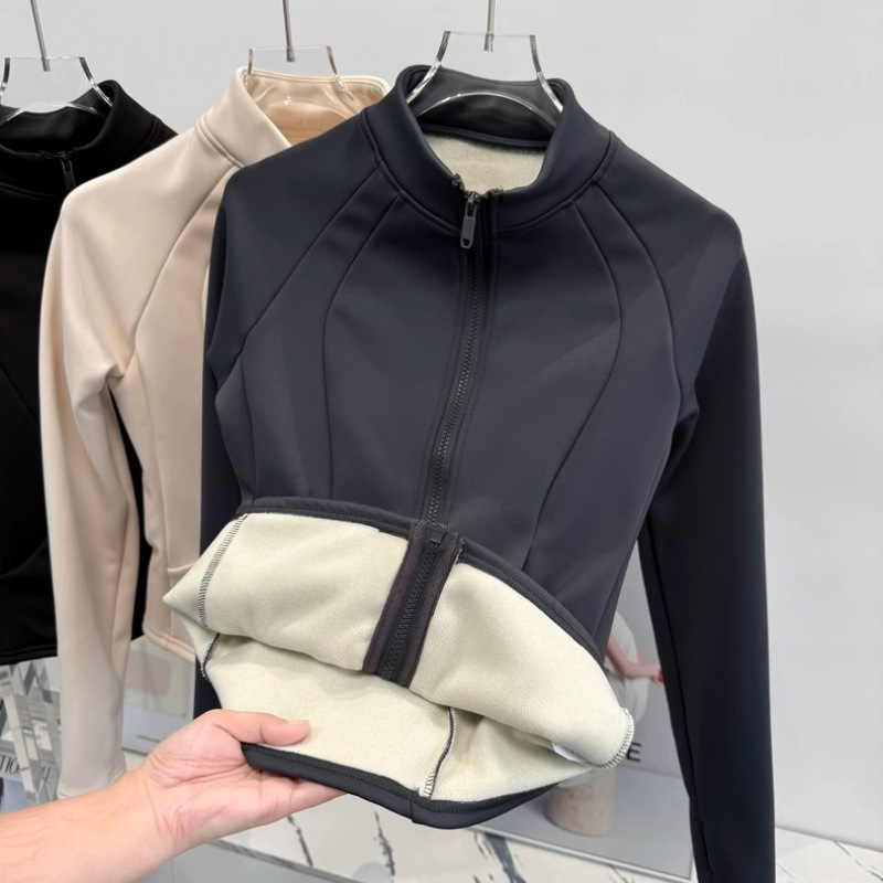 트레이닝복 여성 스탠딩 칼라 요가복 상의 헬스복