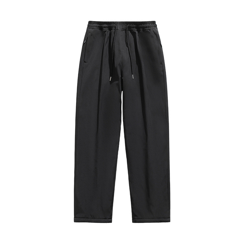 남성용 면바지 가을겨울 기모 도톰한 통 레깅스 슬랙스 겨울 보온 스웨이드 바지