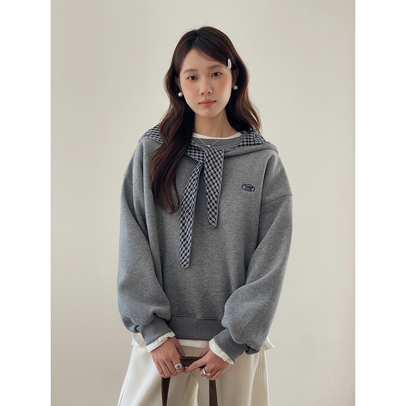 한인 기모 맨투맨 겨울 탑