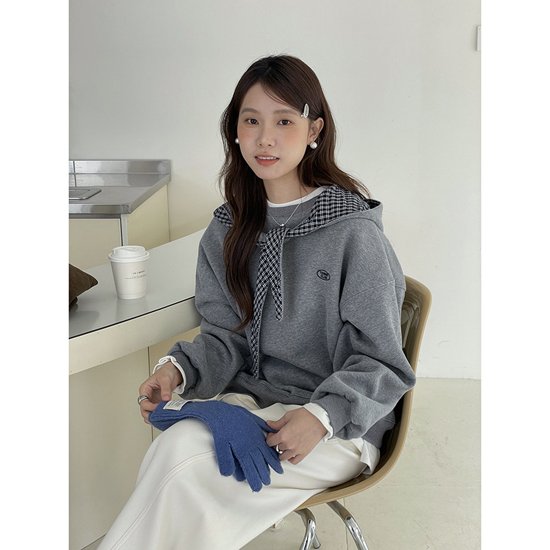 한인 기모 맨투맨 겨울 탑