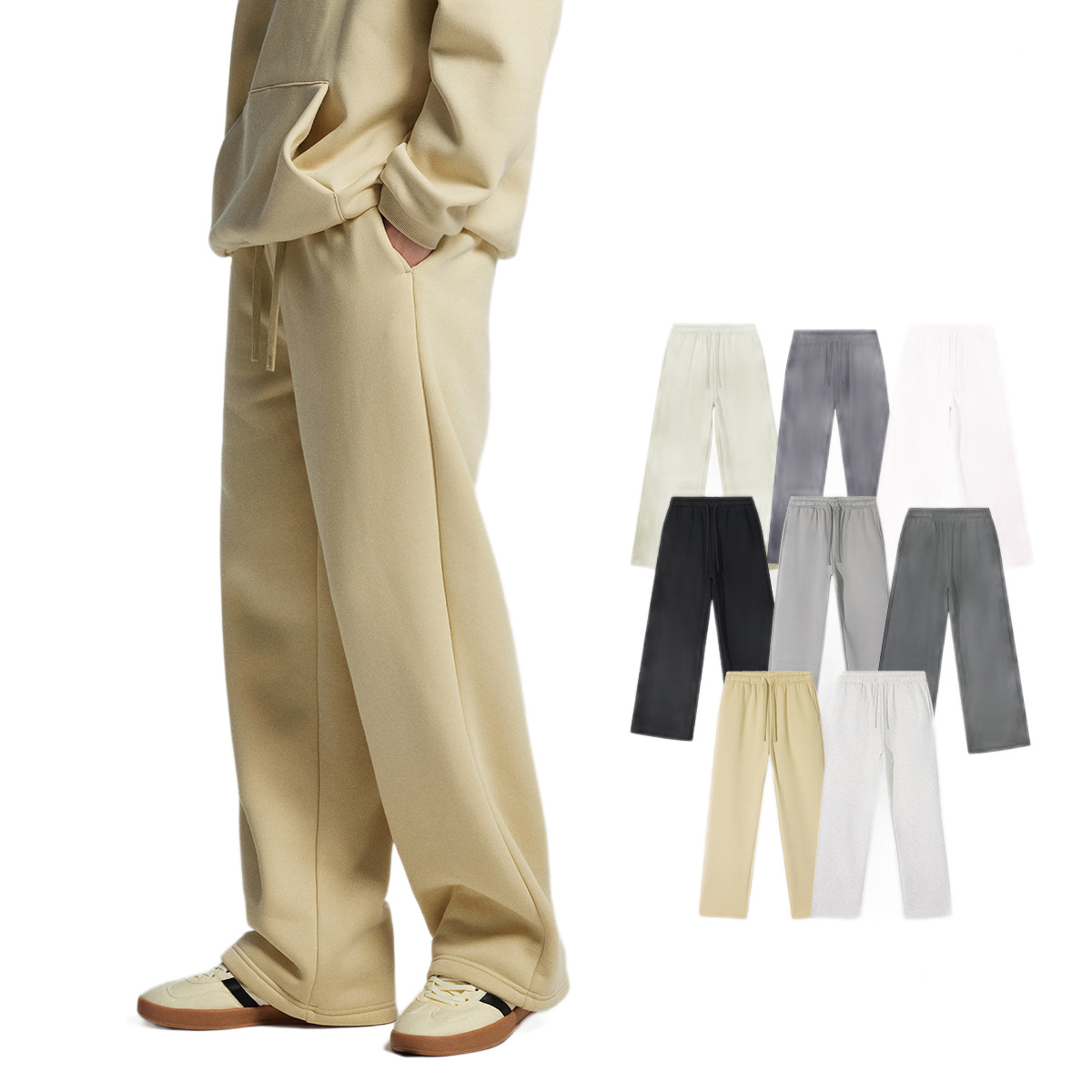 남성 추동 신상품 아메리칸 캐주얼 바지 복고 남성 캐주얼 바지 트레이닝 바지 통 맨투맨