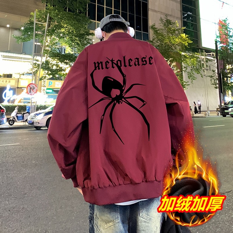 빨간색 야구점퍼 남성 점퍼 겨울옷