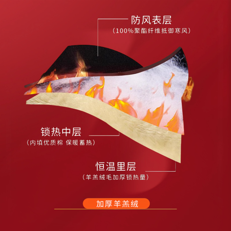 양털 두툼한 남성 면바지 캐주얼 후드바지 남성