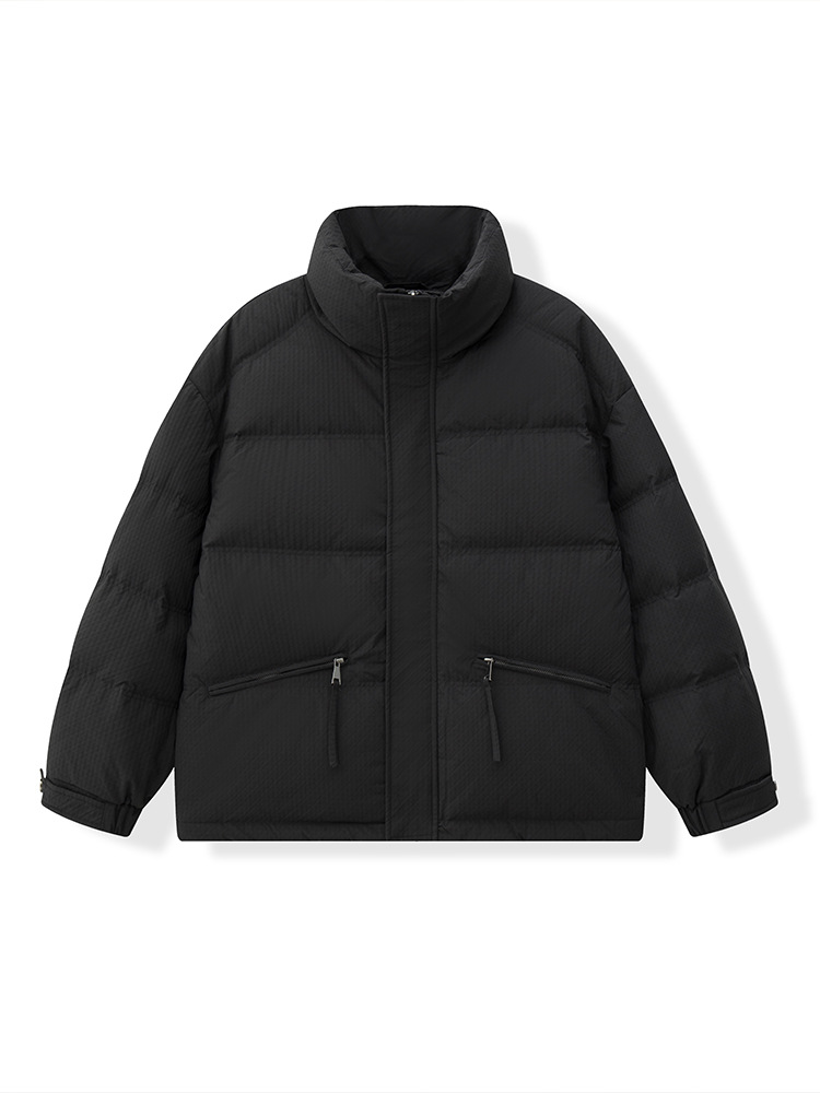 가을 겨울 남성복 칼라빵복 커플 패딩점퍼 캐주얼 보온 흰색 오리털로 심플한 방한