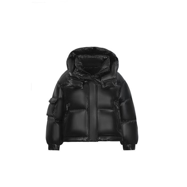 겨울옷 신상 여성복 패딩 후드 칼라식빵 점퍼 흰색 오리털 점퍼 반바지 신상