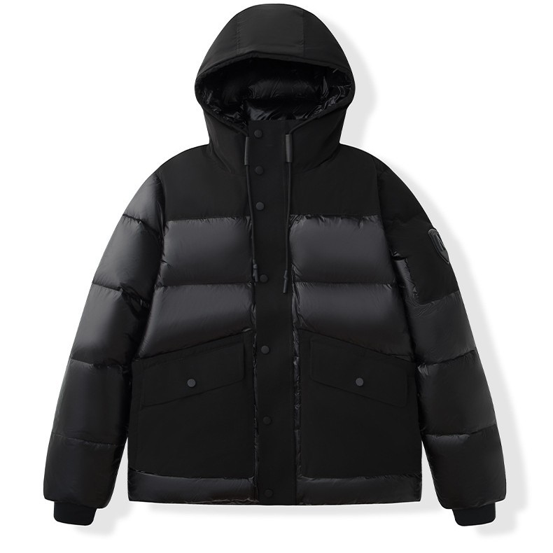 가을 겨울 신상 후드 다운 점퍼 짧은 기장의 남성 비즈니스 다운 점퍼에 두꺼운 점퍼 겨울 따뜻하게 심플합니다