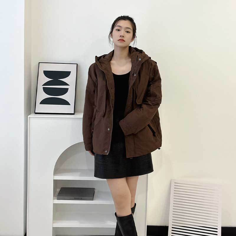 야상 패딩 카고 산계 스포츠 패딩 화이트 오리털 남녀복 커플용 후드 점퍼