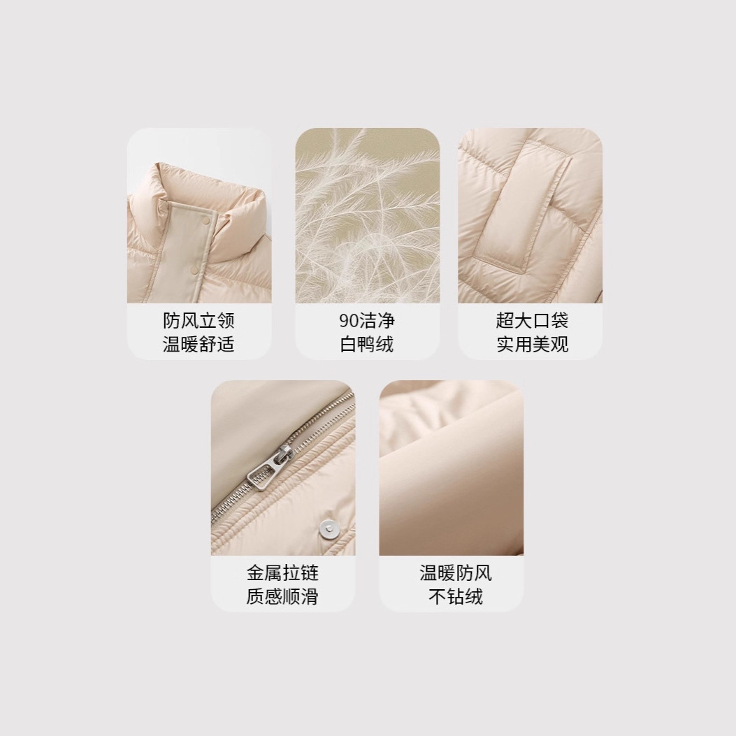 신상 여성용 베스트패딩 재킷 인라인 쇼트 민소매 얇은 이너 가을겨울 라운드넥 다운 인라인