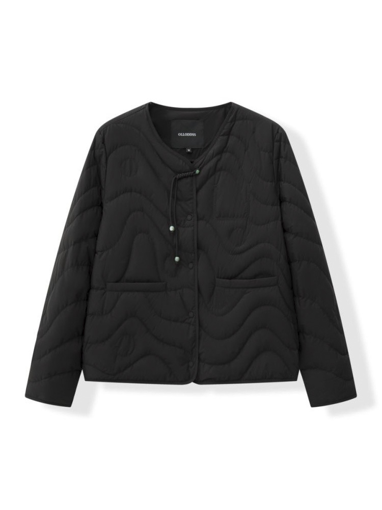 얇은 구스다운 여성복 가을 겨울 신상품 신중국식 외투 패턴 퀼팅 인텐더 계열 크루넥 다운