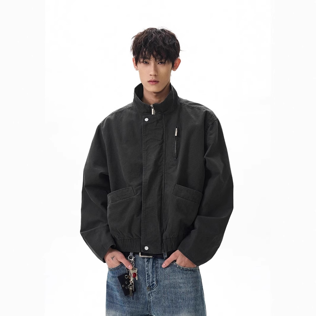 빈티지한 캔버스 차이나 에어재킷 남녀 워크 재킷