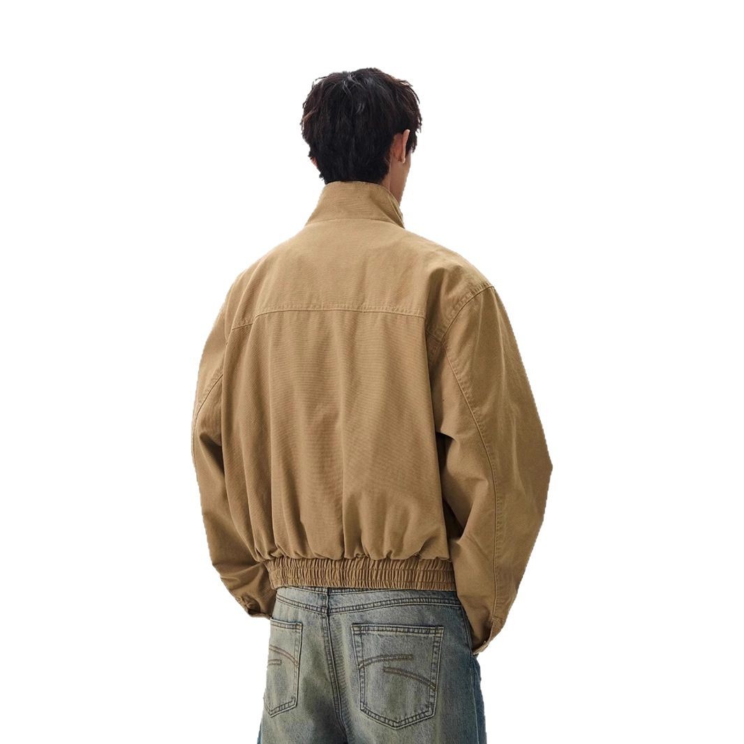 빈티지한 캔버스 차이나 에어재킷 남녀 워크 재킷