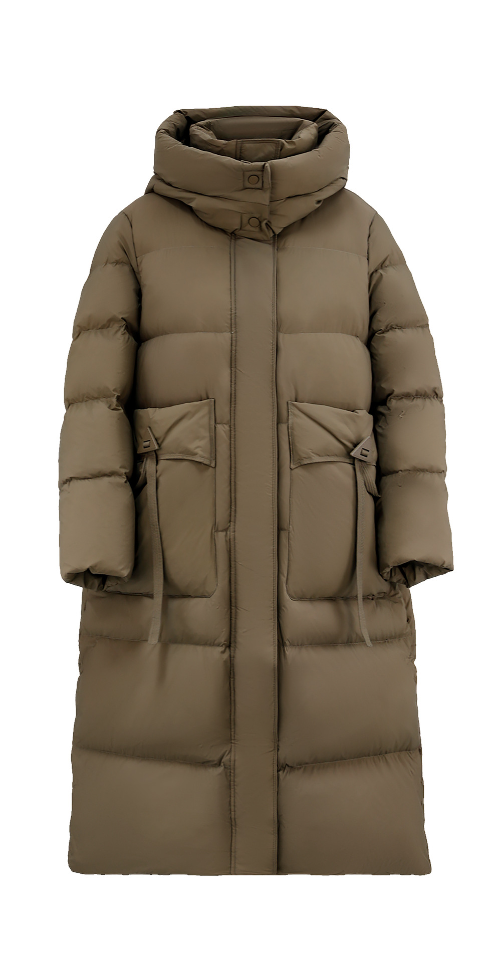 겨울 신상 패딩 점퍼 여성 파스텔 한판 롱 차이나 빅 포켓 대용량 코트입니다