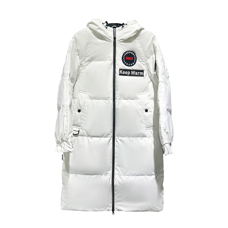 겨울 패딩 신상 기장 구스다운으로 도톰한 한판 트렌디한 여성 캐주얼 아우터입니다