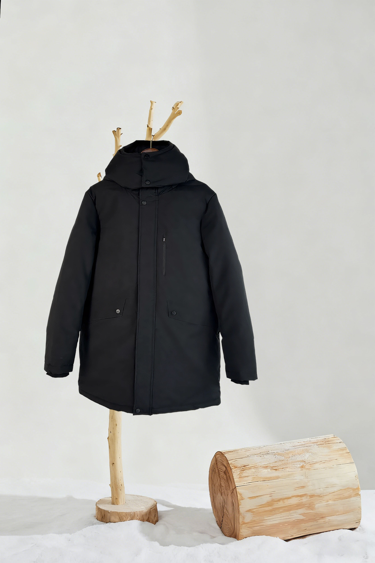 가을겨울 패딩 커플용 스타일리시하고 보온성 탈부착 가능한 후드 야상 방풍 캐주얼 한류로 두꺼워