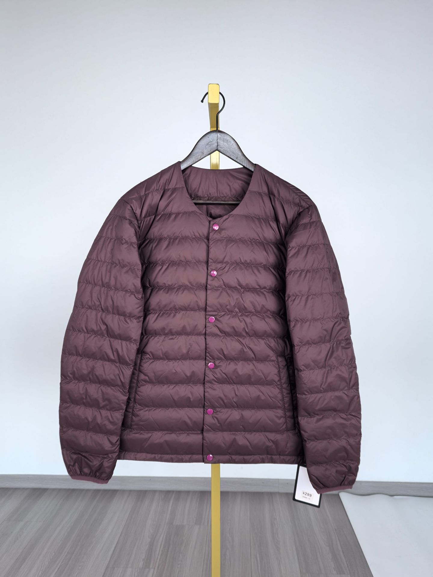 신상 얇은 경량 패딩 가을겨울 여성 짧은 라운드 칼라 얇은 트렌드 오리털 속관 슬림 안에 이너 점퍼