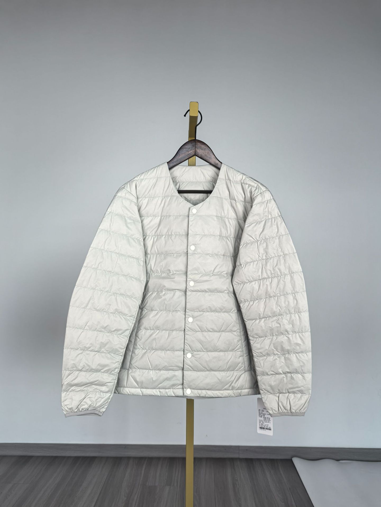 신상 얇은 경량 패딩 가을겨울 여성 짧은 라운드 칼라 얇은 트렌드 오리털 속관 슬림 안에 이너 점퍼