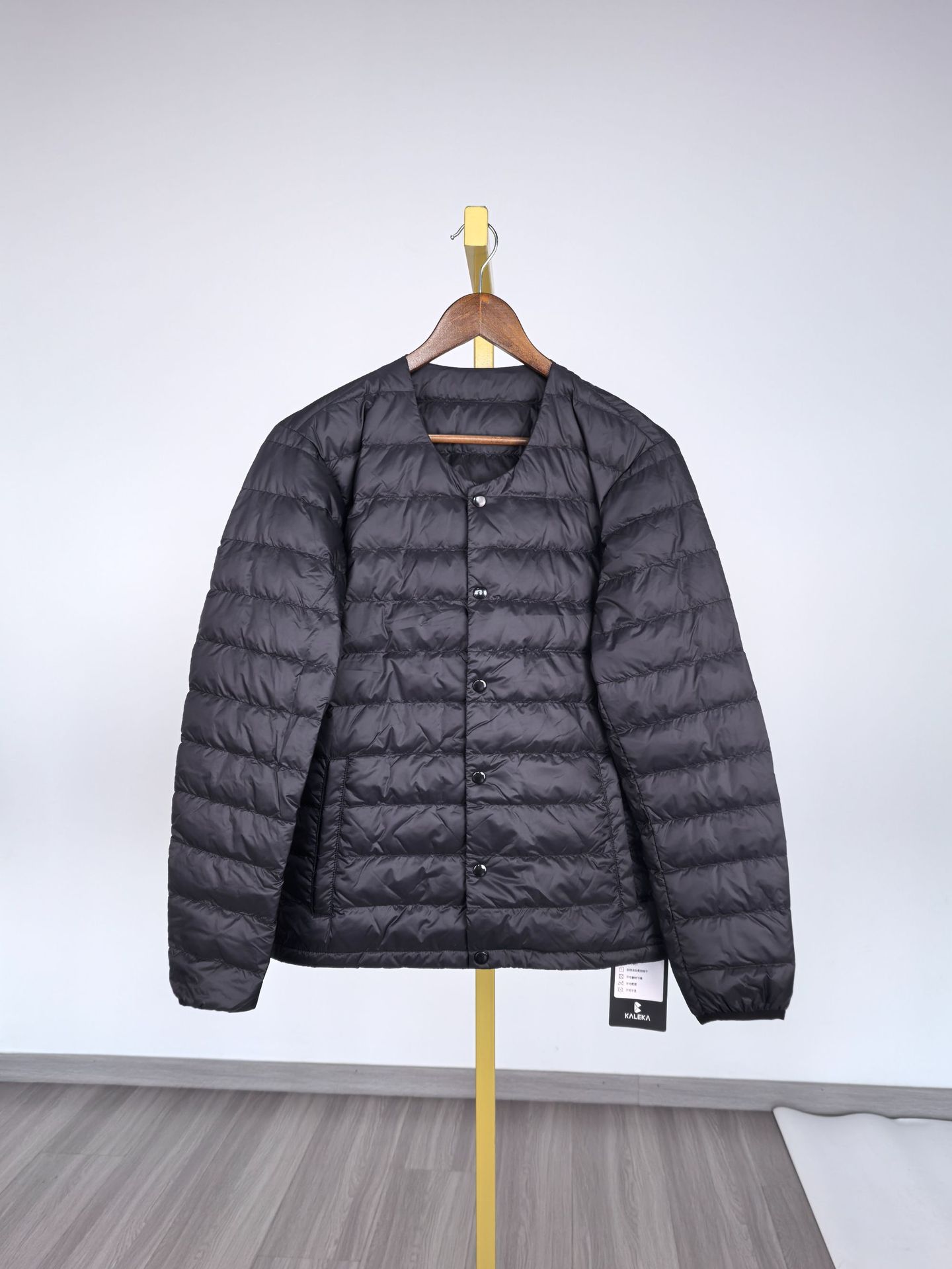 신상 얇은 경량 패딩 가을겨울 여성 짧은 라운드 칼라 얇은 트렌드 오리털 속관 슬림 안에 이너 점퍼