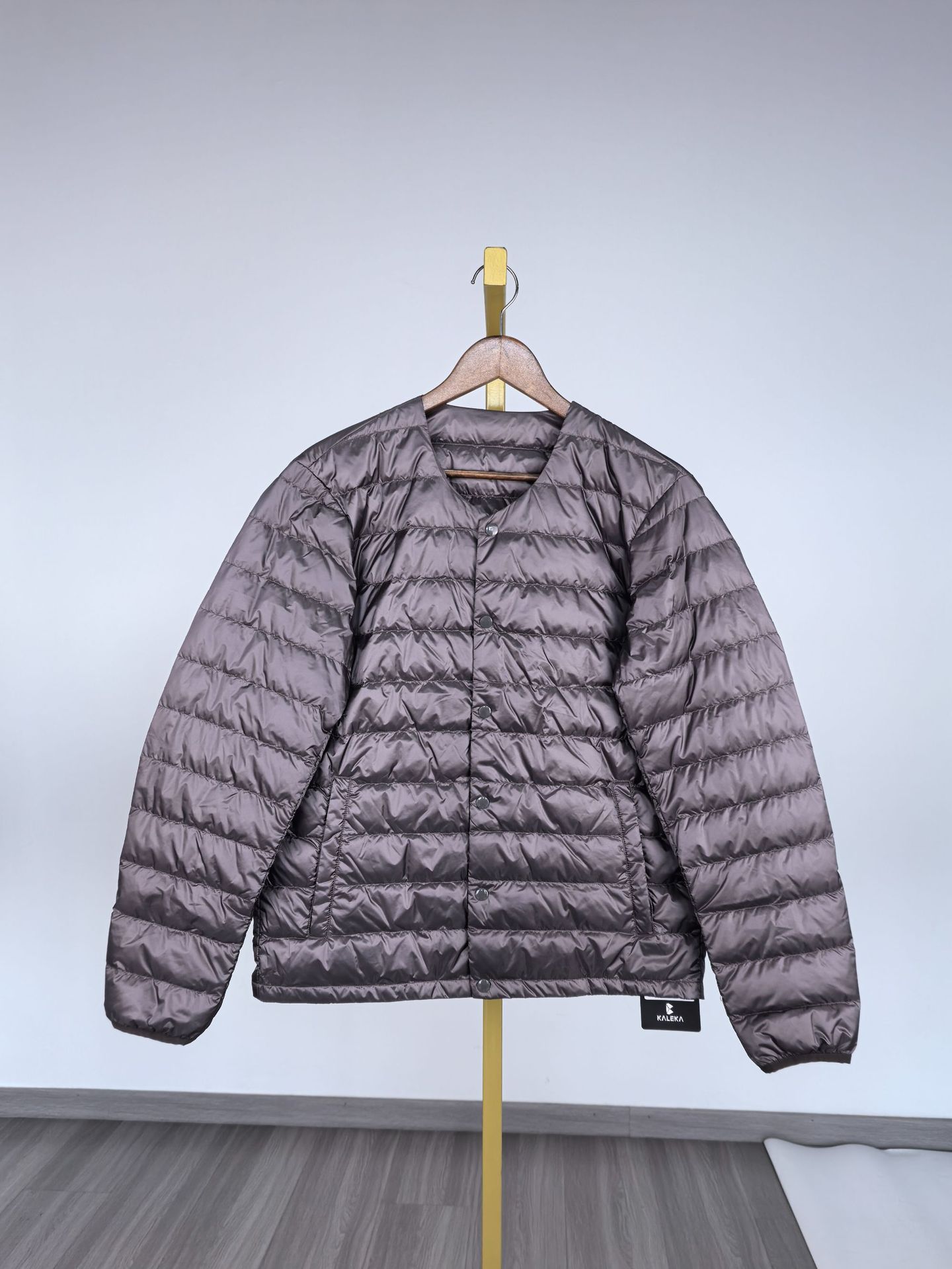 신상 얇은 경량 패딩 가을겨울 여성 짧은 라운드 칼라 얇은 트렌드 오리털 속관 슬림 안에 이너 점퍼