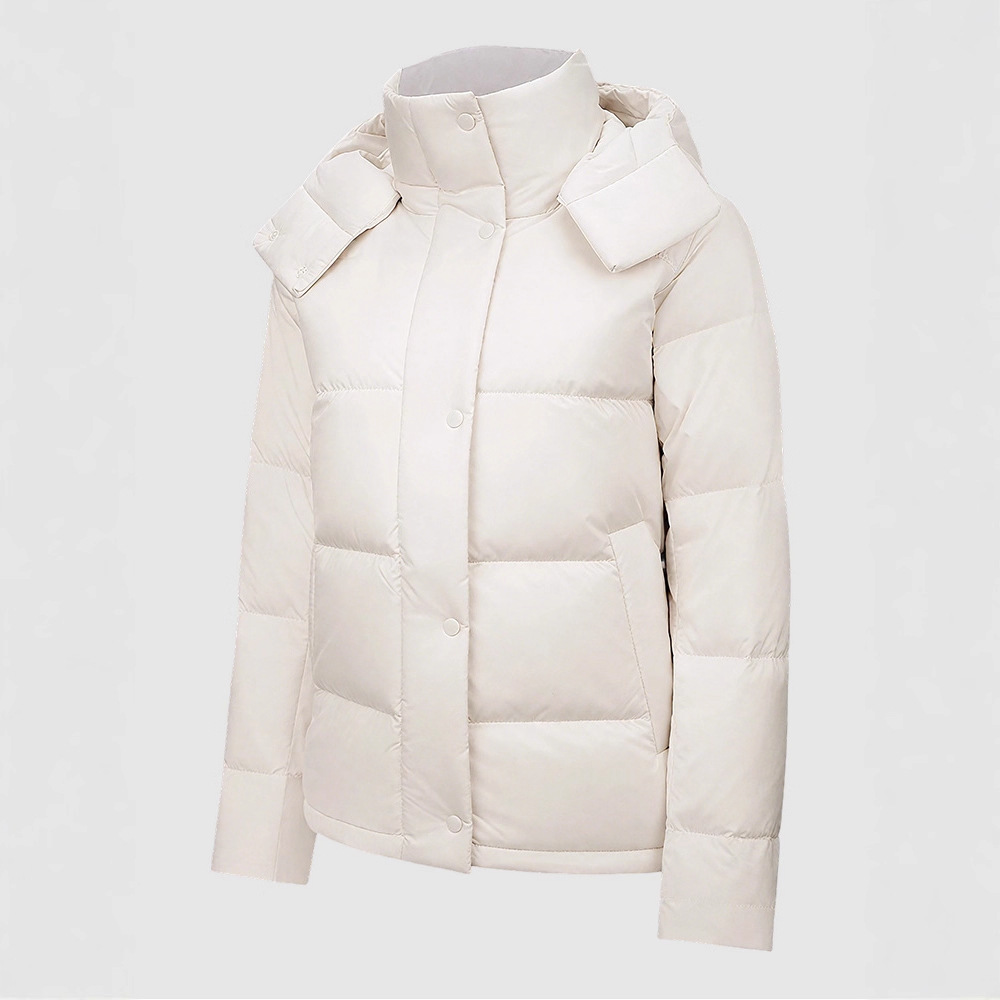 퍼프 5 그램 3 방 90 화이트 구스다운 후드 패딩 여성 반빵 슈트