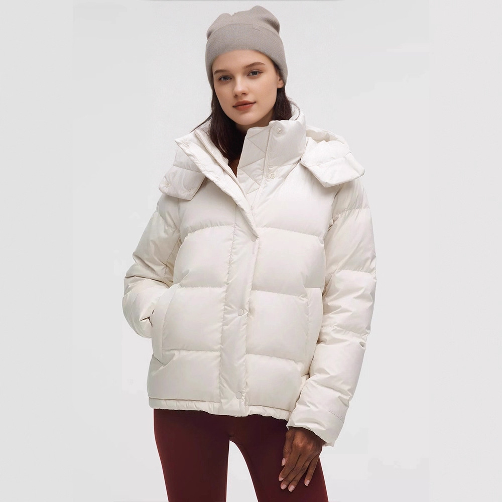 퍼프 5 그램 3 방 90 화이트 구스다운 후드 패딩 여성 반빵 슈트