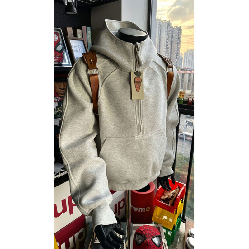 차이나 칼라 스웨터 남성용 점퍼 후드티