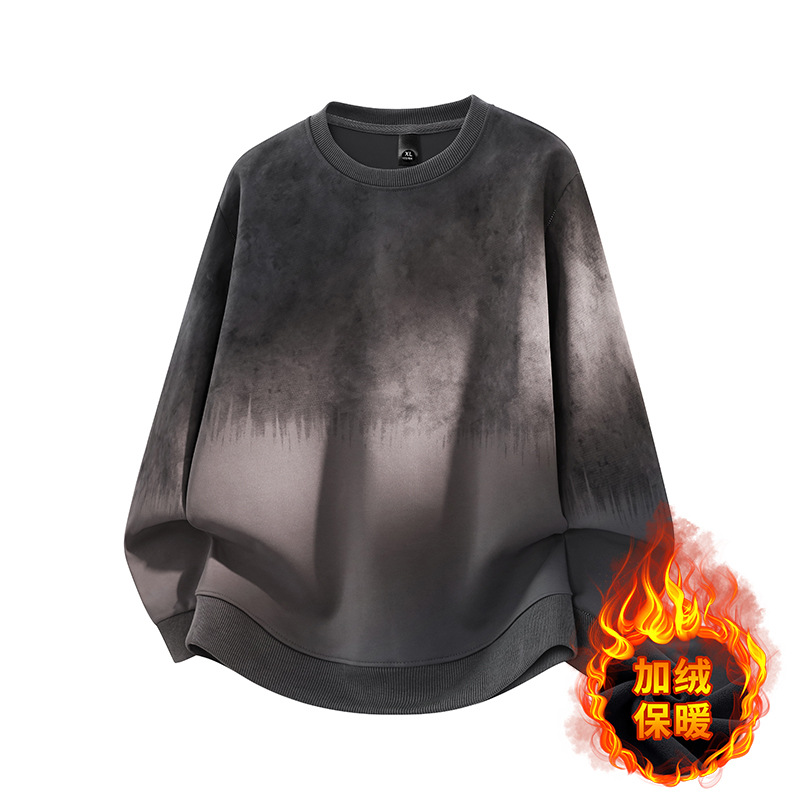 남성 가을 라운드 맨투맨 탑 이너