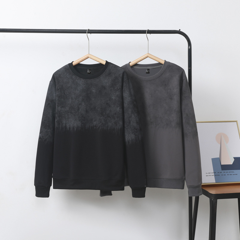 남성 가을 라운드 맨투맨 탑 이너