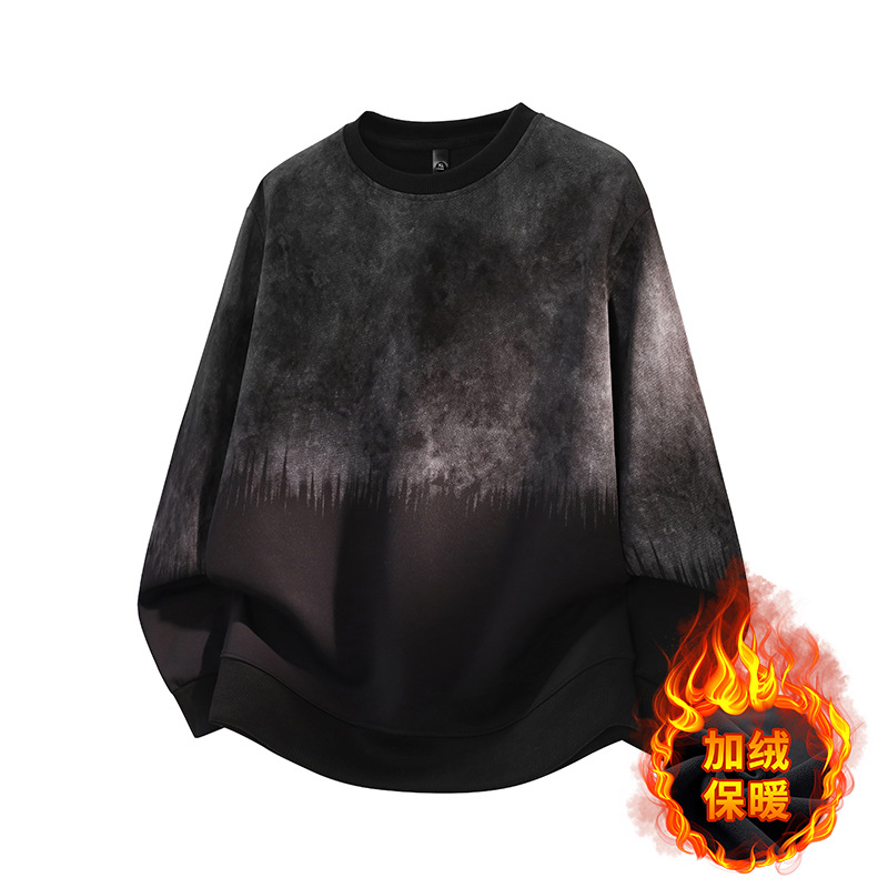 남성 가을 라운드 맨투맨 탑 이너