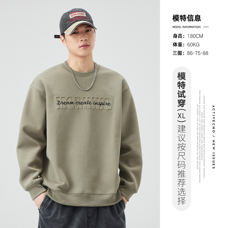 남성복 가을 신상 일본계 빈티지 프린트 라운드 맨투맨 남성패션 캐주얼 탑