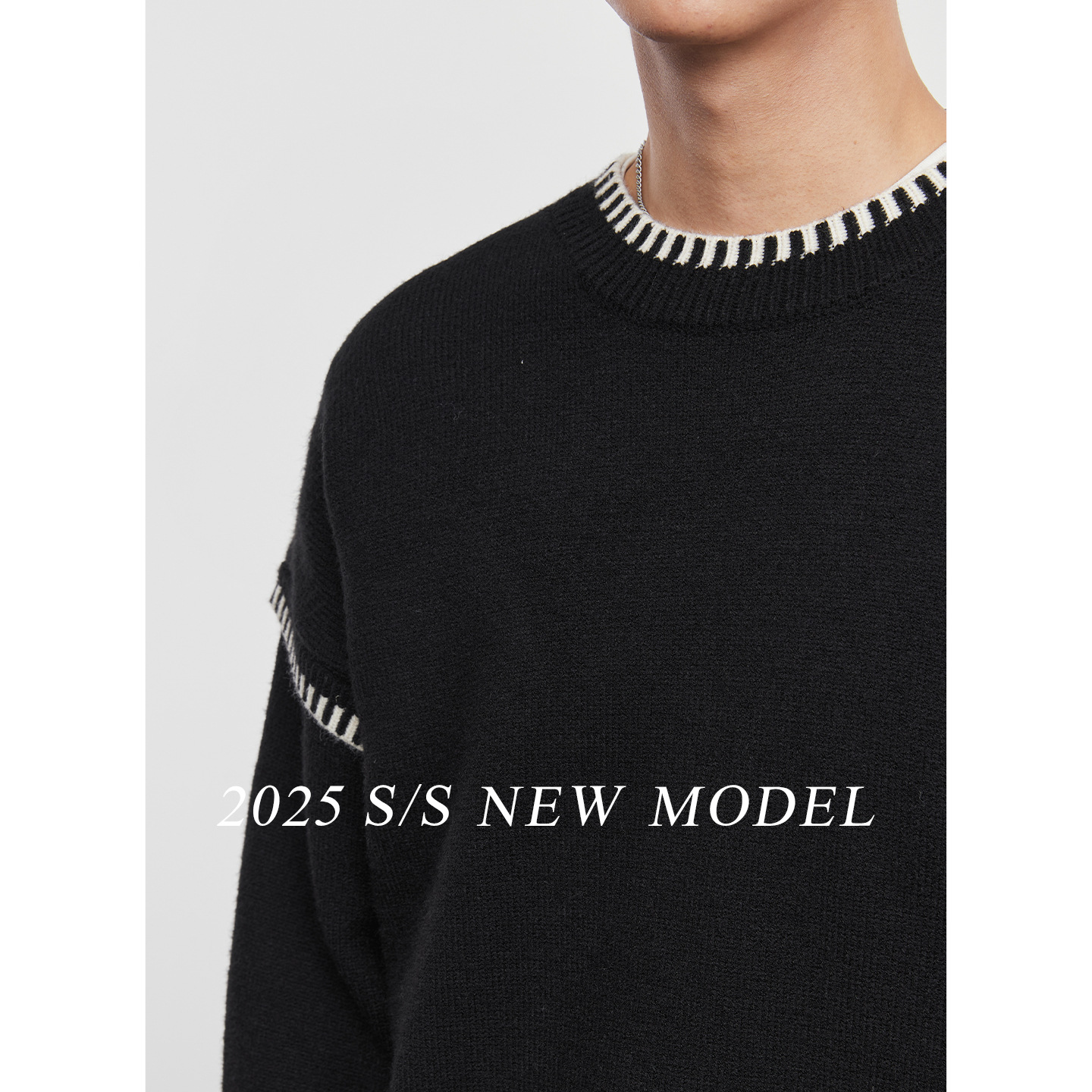 피겨 스웨터 남성용 고급스러움 이너 가을 겨울 트렌드 니트 신상품