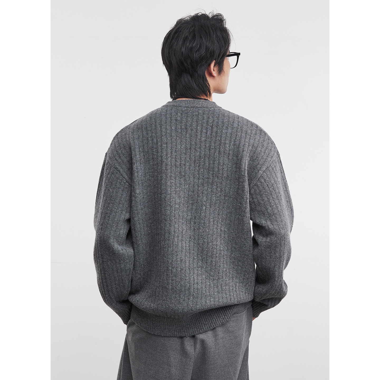 울 혼방 콜라보레이션 컬러 포켓 스웨터 남성 가을 겨울 트렌드 브랜드 남성복 라지 사이즈 고급스러움