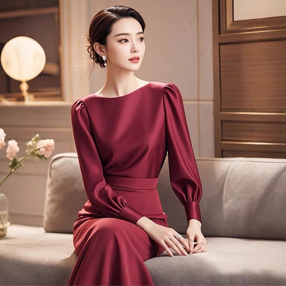 네임 여신 핑크 허리 조임 원피스