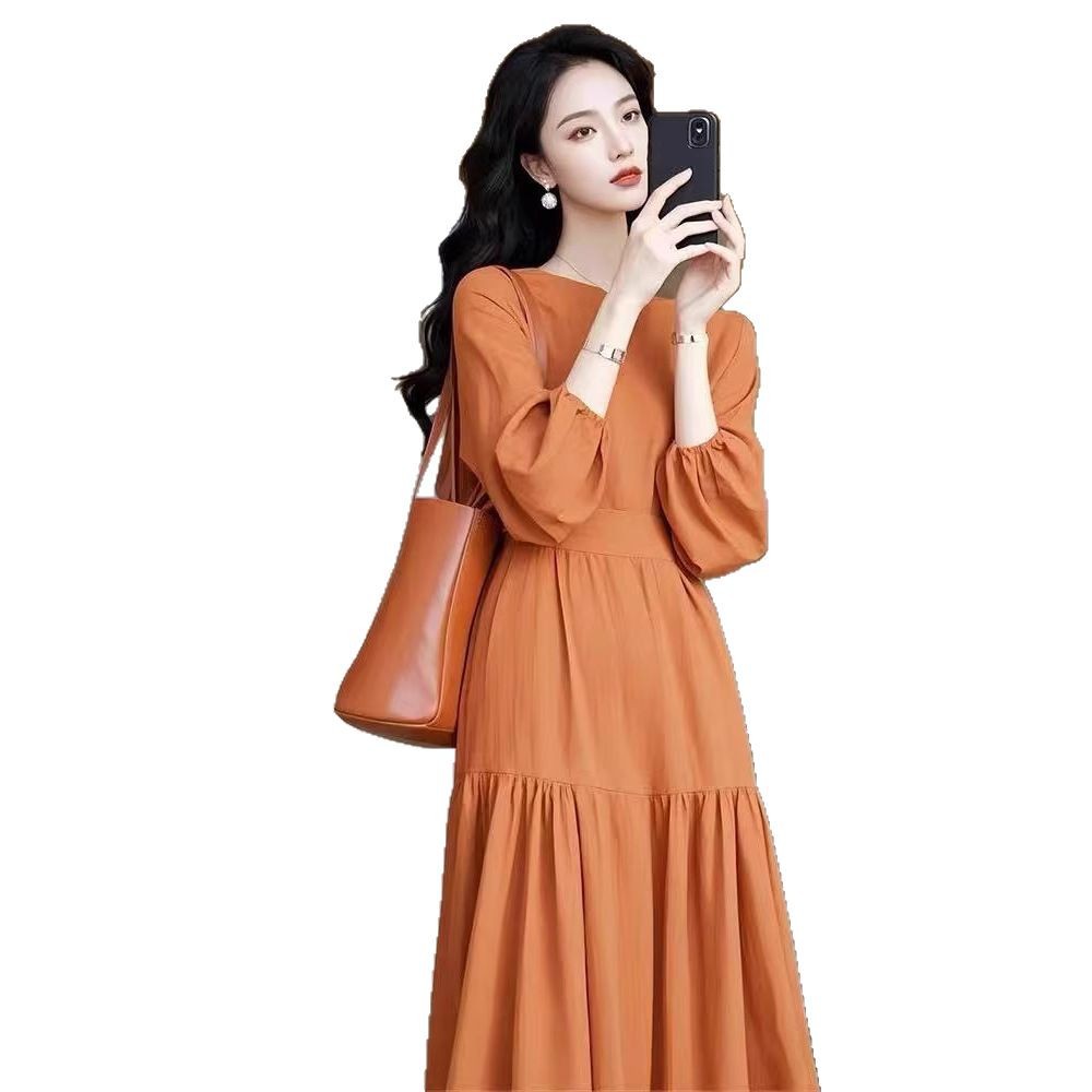 프렌치 롱 스커트 원피스 봄