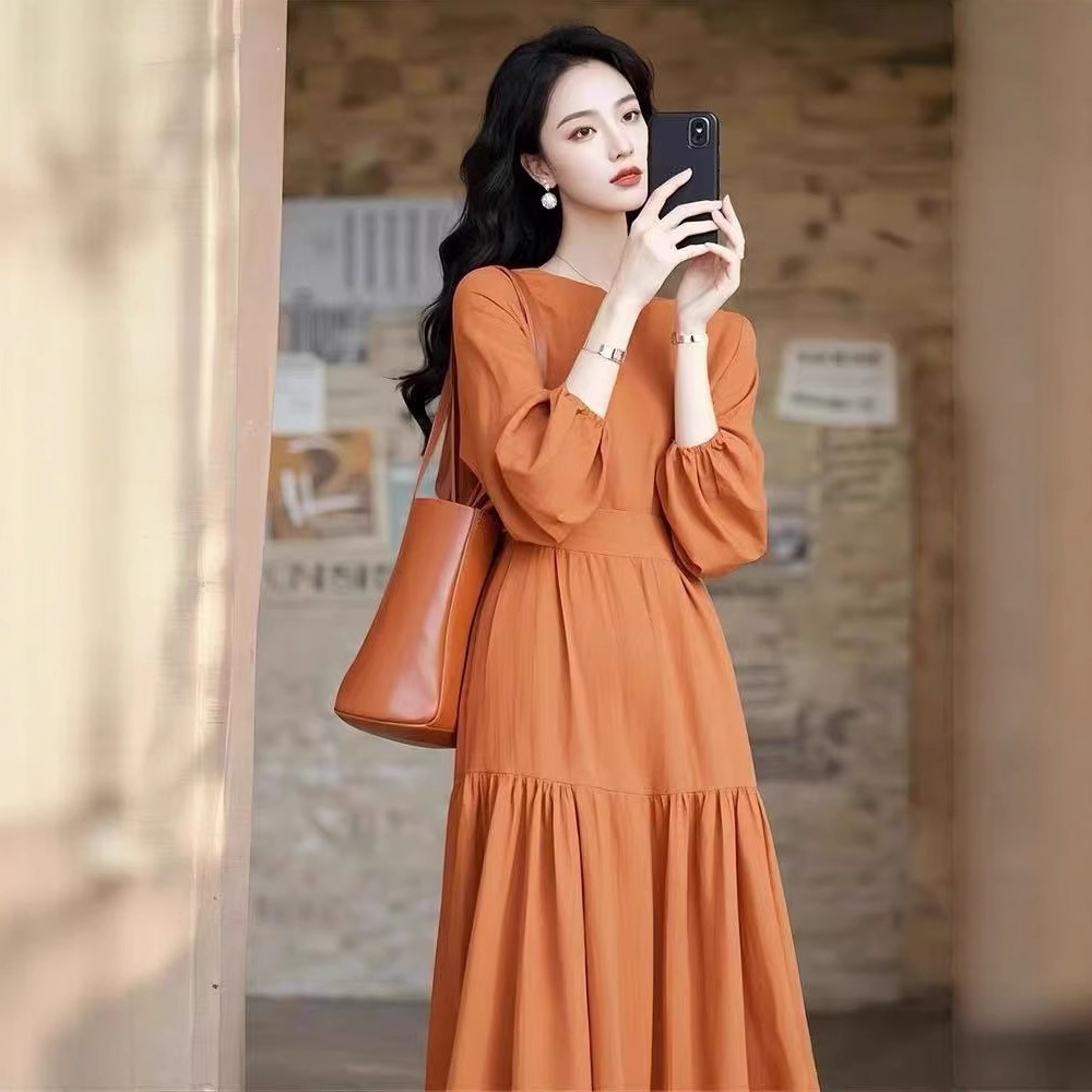 프렌치 롱 스커트 원피스 봄