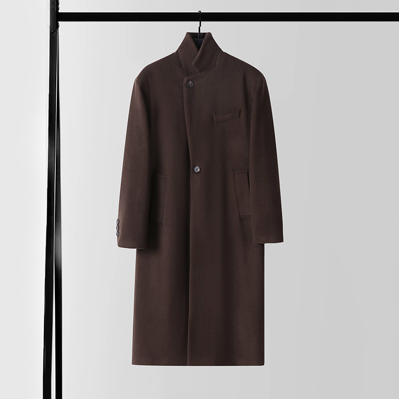 라지 사이즈 루즈한 남성 가을 · 겨울 트렌치코트 신상 남성 모직 코트 남성 롱 기장으로 트렌치한 코리아 캐주얼