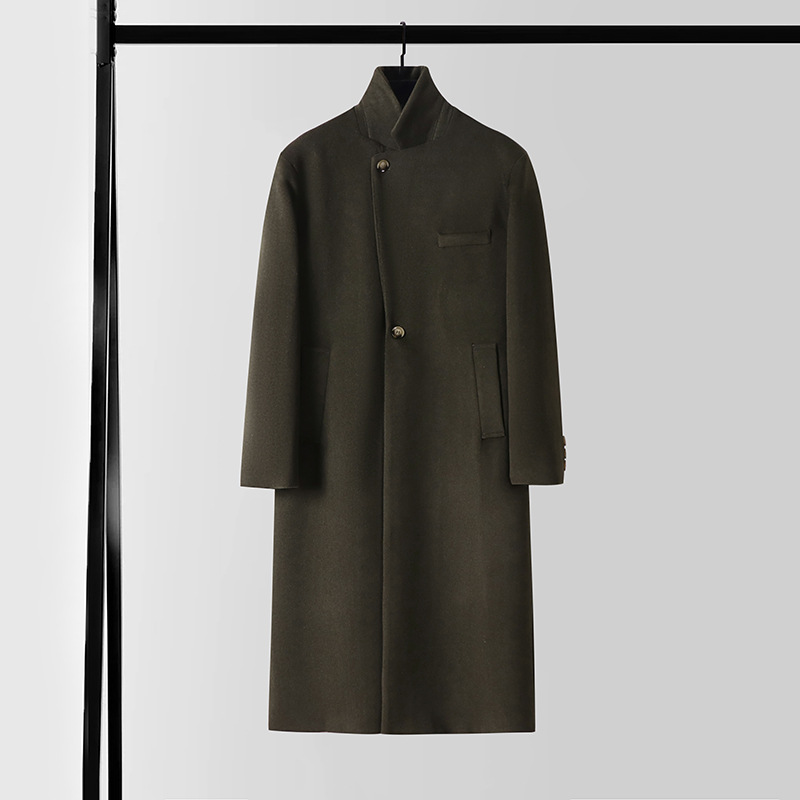 라지 사이즈 루즈한 남성 가을 · 겨울 트렌치코트 신상 남성 모직 코트 남성 롱 기장으로 트렌치한 코리아 캐주얼