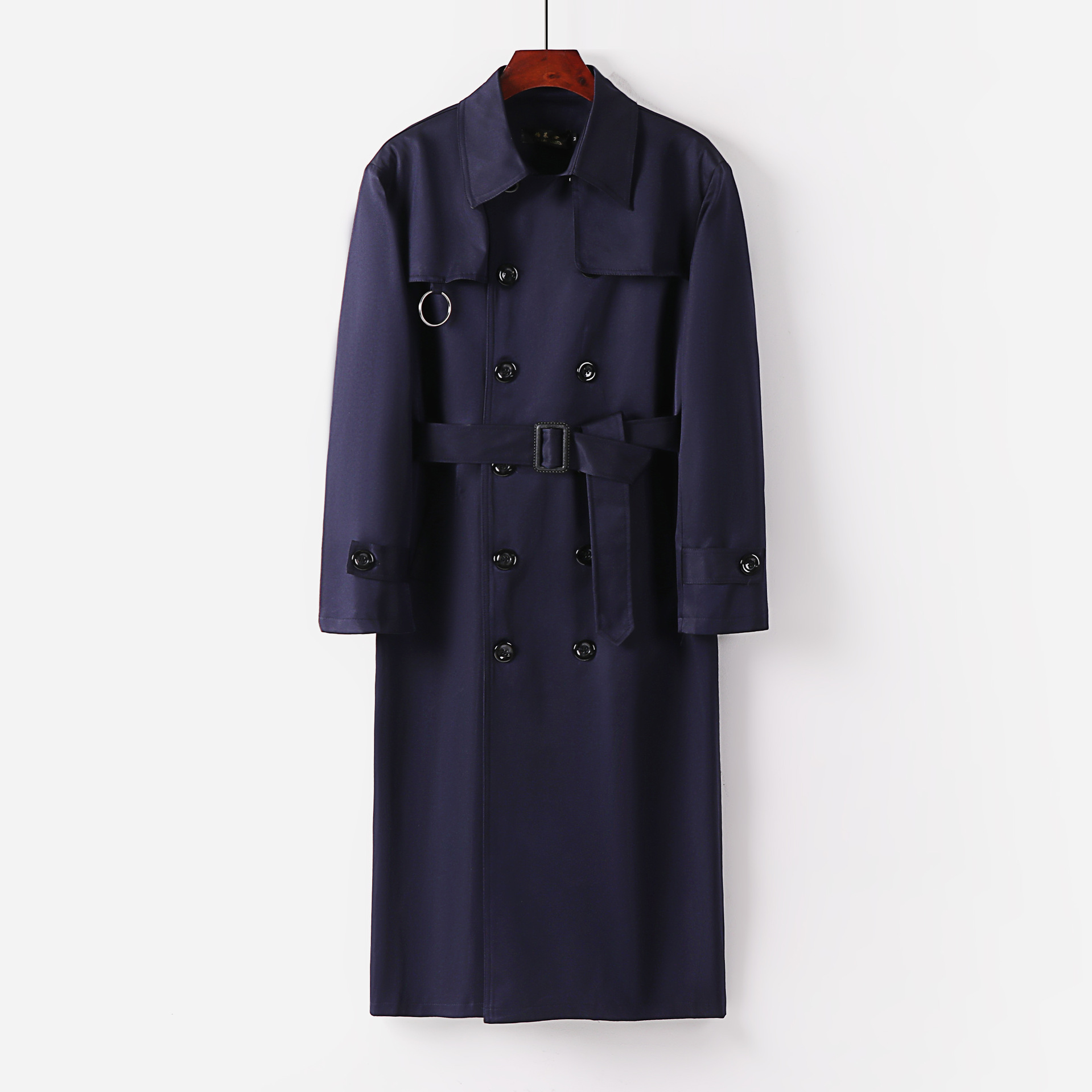 아우터 라지 사이즈 신상 남성용 트렌치코트 맥시 기장으로 캐주얼 트렌드 터틀넥 봄 가을