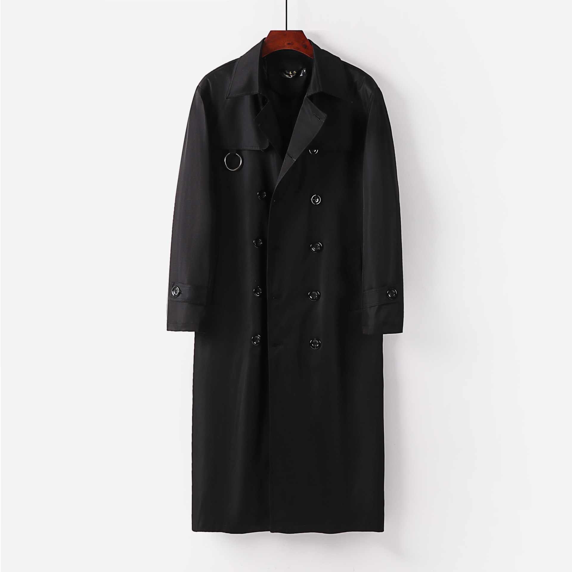 아우터 라지 사이즈 신상 남성용 트렌치코트 맥시 기장으로 캐주얼 트렌드 터틀넥 봄 가을